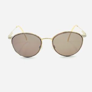 Safilo Elasta Gold Oval Sunglasses Frames